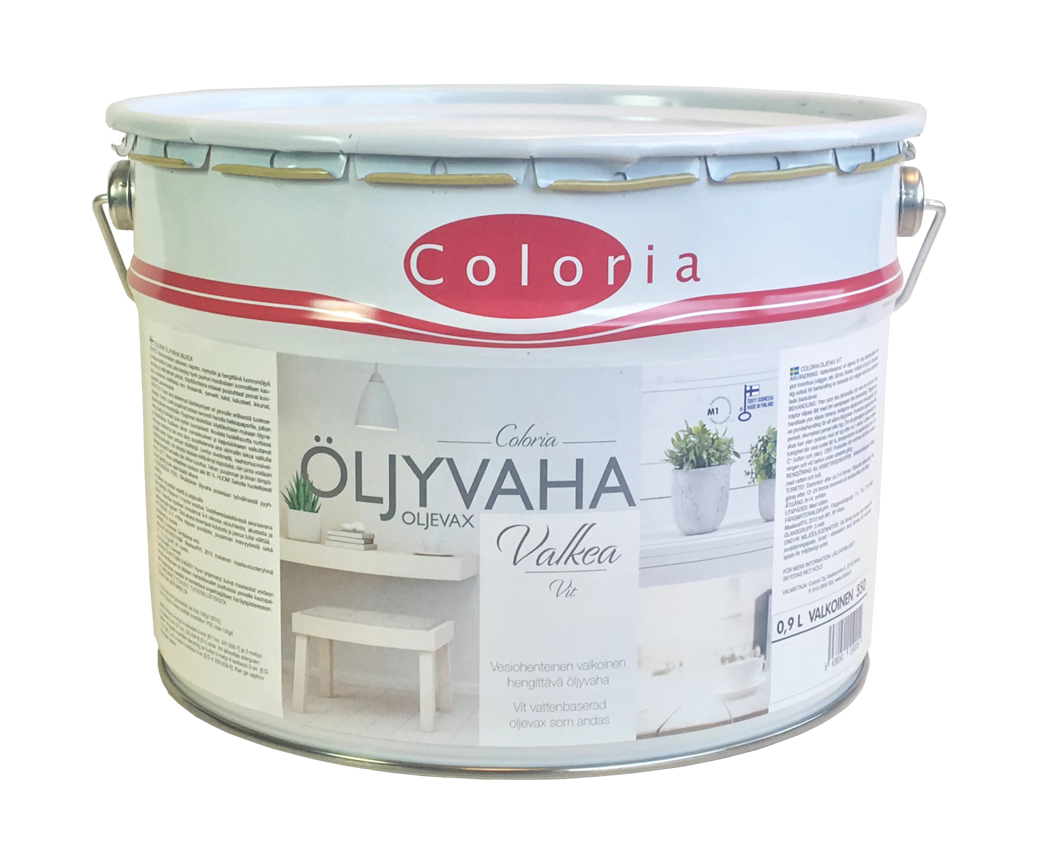 Coloria Öljyvaha Valkea 9 L