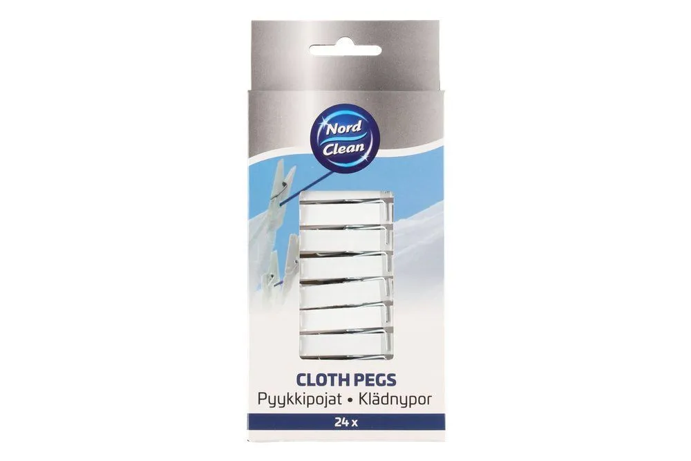 Pyykkipoika Nord Clean muovi 24 kpl