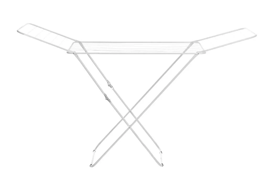 Kuivausteline siivillä valkoinen