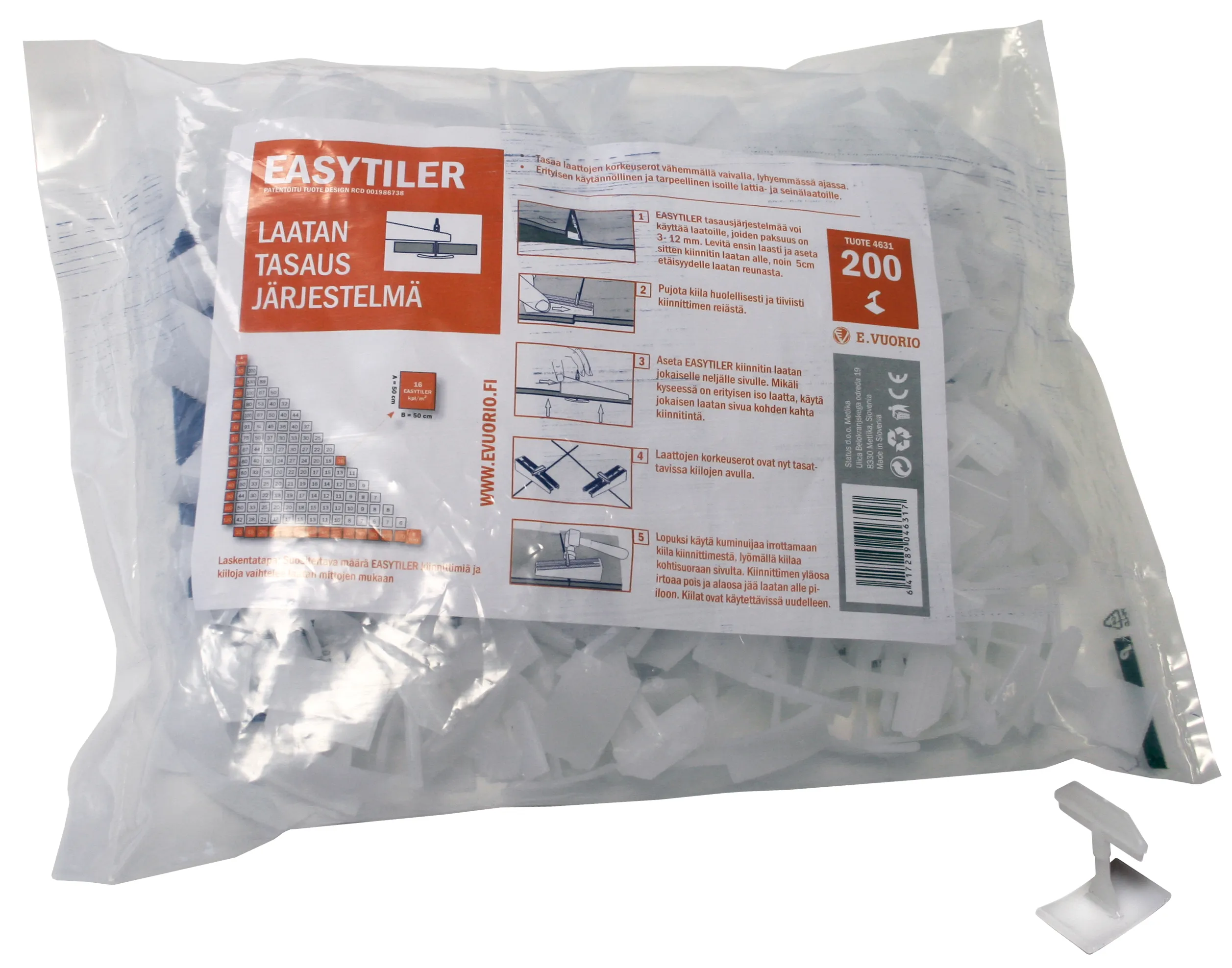 EASYTILER KIINNITIN VUORIO 1,5MM VALK.