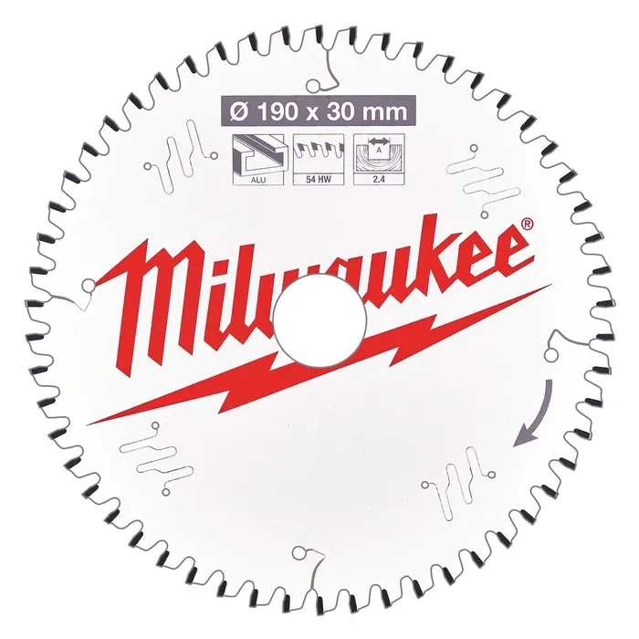 Milwaukee Pyörösahanterä A190x30x2,4x54