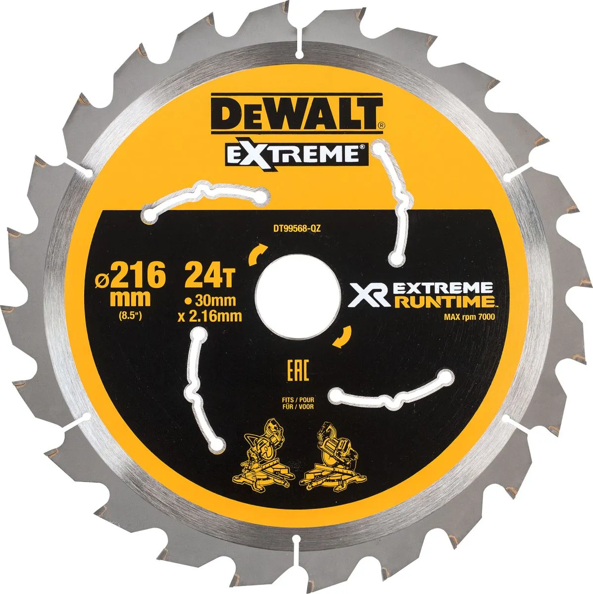 Pyörösahanterä DeWalt Extreme Runtime DT99568