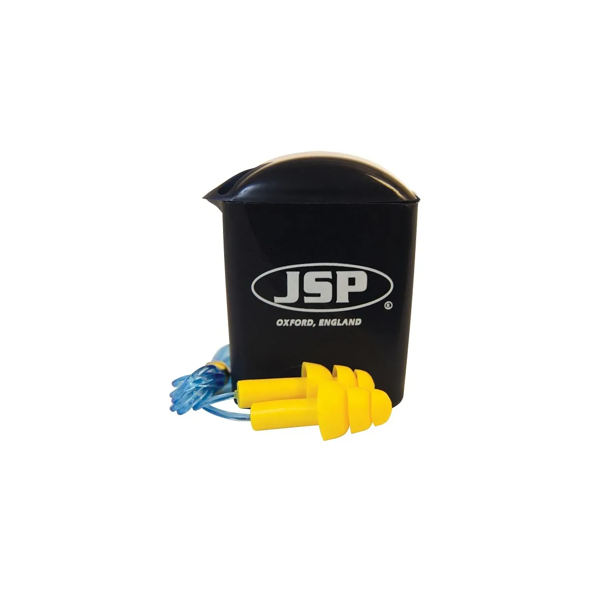 Korvatulpat nauhalla ja kotelolla