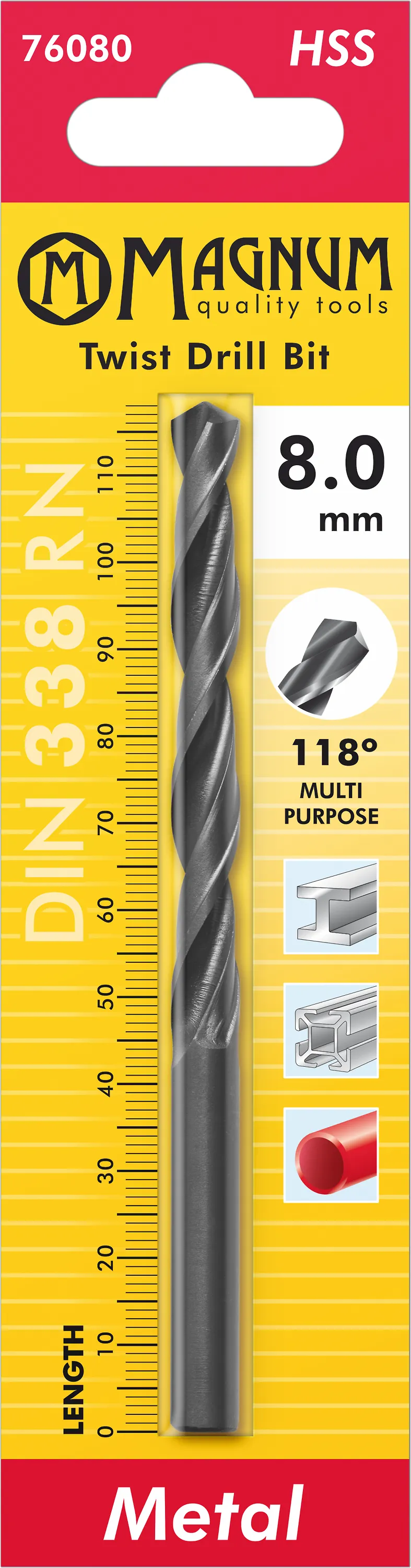 Poranterä HSS 9,0mm