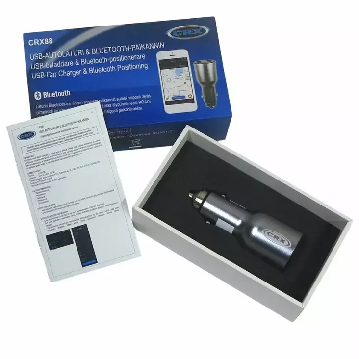 Autolaturi 12V USB Bluetooth-paikantimella