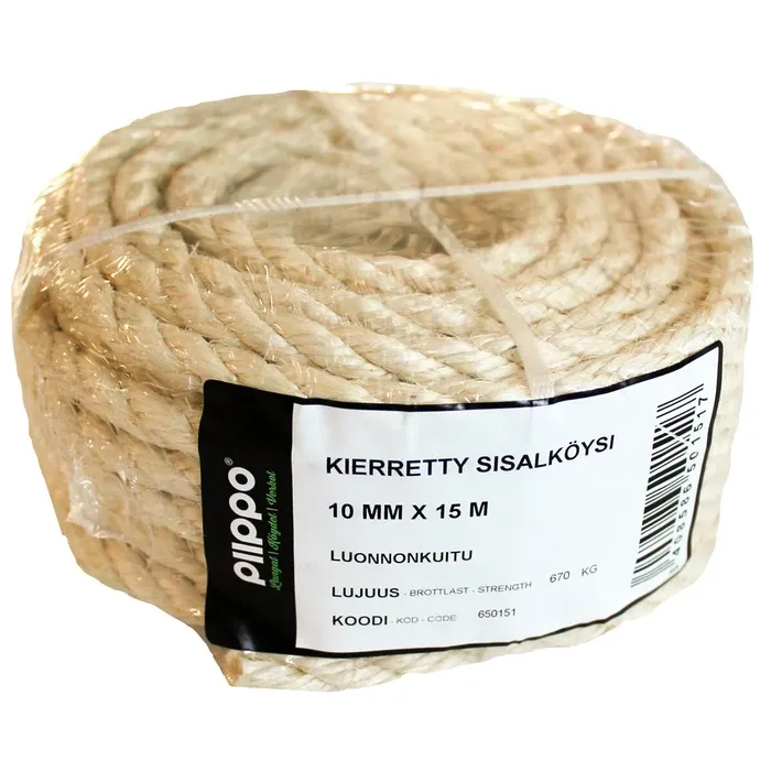 KIER. SISAL 10 MM X 15 M MINIKIEPPI